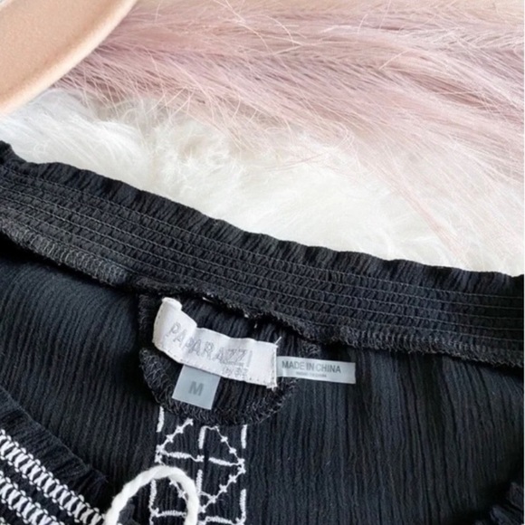 Paparazzi Black Embroidered Tassel Boho Top
Blouse Size Medium - Picture 12 of 15